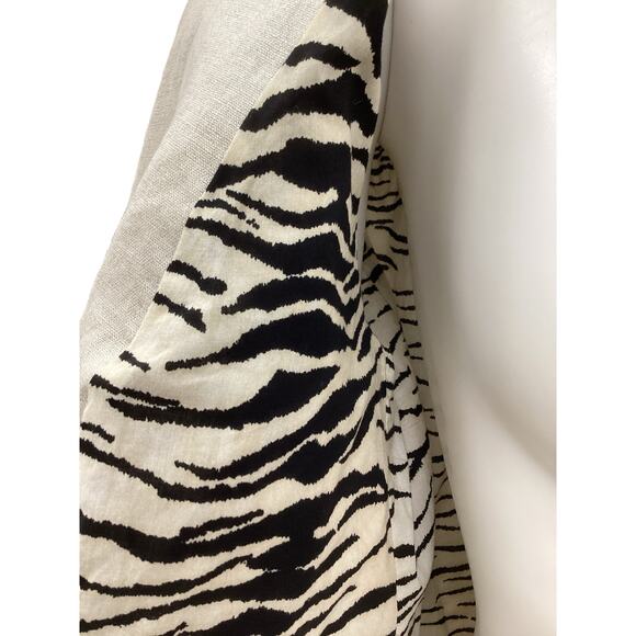 Escada Blazer Womens SZ12 100% Linen Animal Print LiningAmazing Wild Cat Buttons - Picture 6 of 8